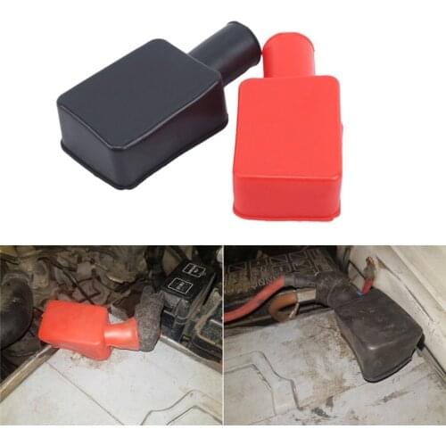 1 Pair Car Battery Negative Positive Terminal Covers Cap Boat Insulating Protector Replacement Batteries Accessories