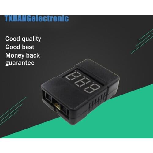 1pcs BX100 1-8S Lipo Battery Low Voltage Power Display Tester Buzzer Alarm Black