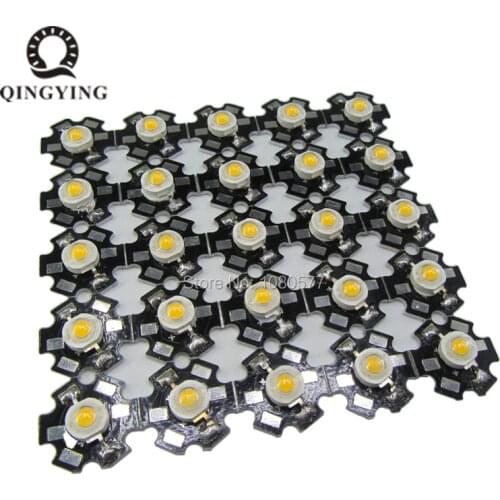 1W Cree High Power LED Full Spectrum White Warm white Green Blue Deep Red 660nm Royal blue With 20mm White & Black Star PCB