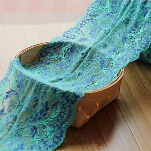 10meters Embroidery Lace Fabric DIY Sewing Elastic Trim Ribbon Applique Elastic Bilateral DIY Craft Wedding Decor