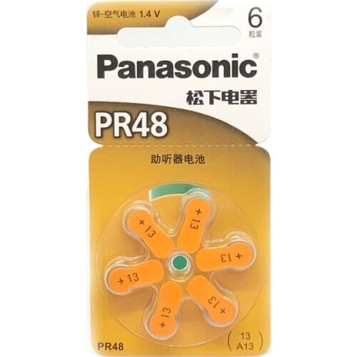 18pcs/lot New Original Battery For Panasonic PR48 Hearing Aid 13 A13 Deaf-aid Acousticon Cochlear Button Coin Cell Batteries