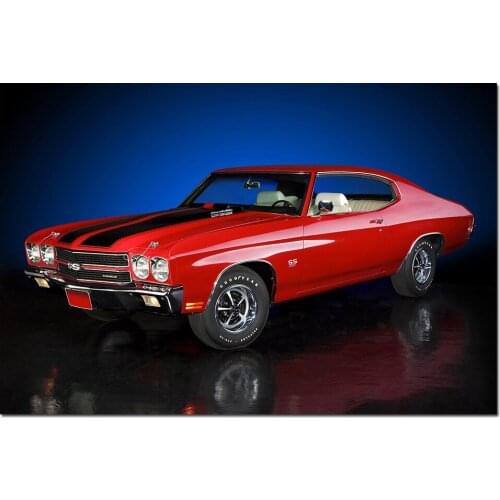 1970 Chevelle SS Coupe Canvas Painting Posters and Prints Wall Art Modern Home Decoration