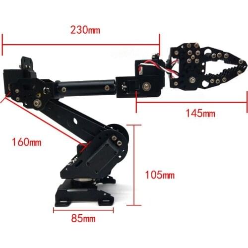 2018 6DOF Mechanical Arm Robot Arm + CL4 Claw + 7 MG996R Servos Self Assembly Needed