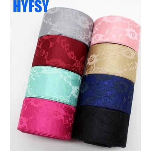New 1-1/2 38mm satin lace ribbon 10 yards DIY handmade material bow double lace hair decoration clothing material