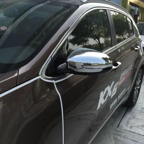 Free Shipping Chromed ABS Plastic 2PCS Side Door Mirror Cover Protector Trim For Kia Sportage KX5 2016 2017