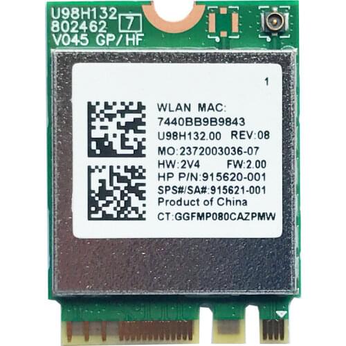 Original RTL8821CE 802.11AC 1X1 wireless network card 433m+bluetooth 4.2 SPS 915621-001 915620-001 for hp ProBook 450 G5 PB430G5