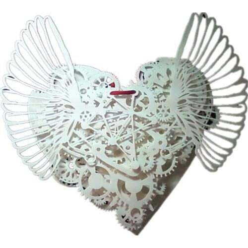 Handmade paper model angel heart paper carved DIY paper carving toys home paper cut ornaments new products hanging decoration