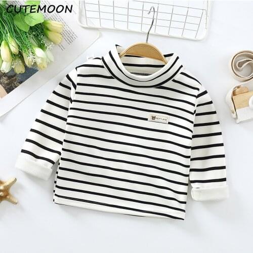 Baby Long Sleeve Sweatshirts Fleece Thick Toddler Boys Girls Warm Autumn Winter Coat Sweater Outfit Tracksuit Kids Shirt