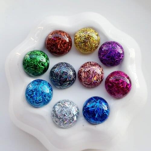 DIY 60pcs 5*11.5mm Colourful Resin Round Flower flatback rhinestone Scrapbook Children handmade ornaments buttons -E09