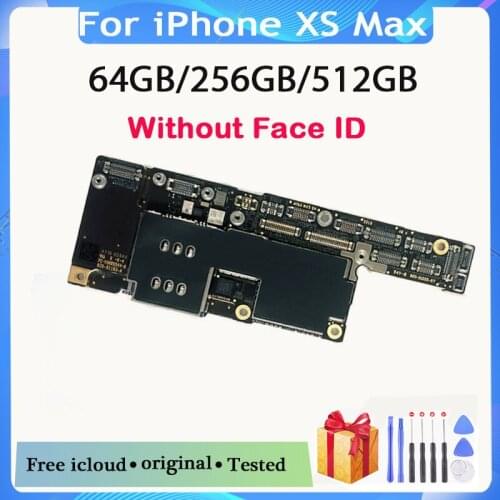 Dual and Single SIM For iPhone XS Max motherboard 64GB 256GB 512GB Original Unlocked Full Chips mainboard with/without Face ID