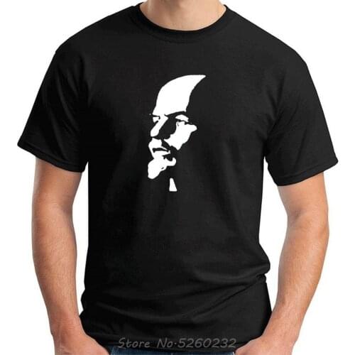 Lenin Print Brand T-shirts Men O-neck Cotton Short Sleeve Tshirt Summer Fashion Brand Fashion Tees Streetwear