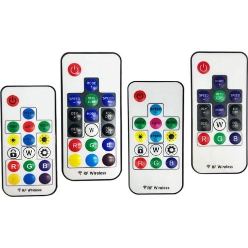 Mini 14keys 17keys RF DC/USB Wireless Remote Controller For WS2812 WS2811 SK6812 WS2812B RGB Pixel Led Strip Light Controller