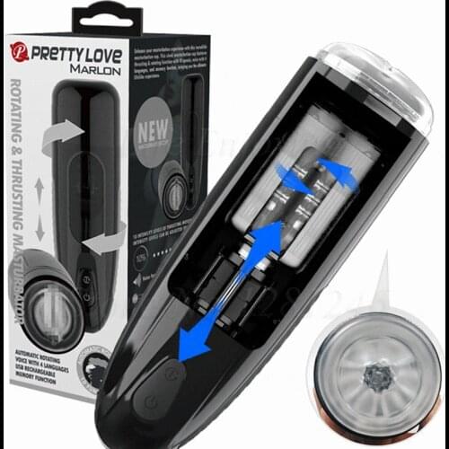 New 10Modes Rotation Piston Thrusting Male Masturbator Real Vagina Sex Toys For Men Telescopic Masturbation Cup Oral Sex Machine