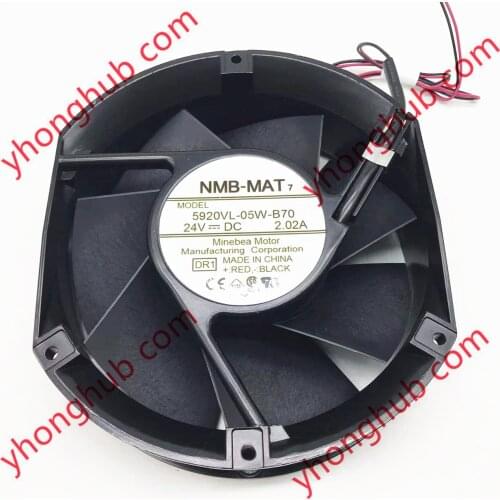 NMB-MAT 5920VL-05W-B70 DR1 DC 24V 2.02A 172x150x50m 2-Wire Server Cooling Fan