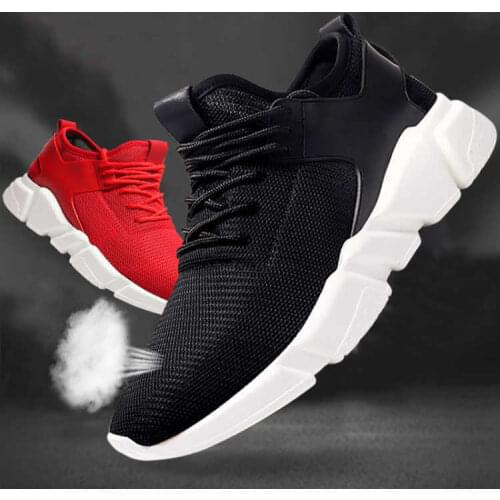 NEW Couple sports shoes womens thick-soled increased casual shoes breathable mens running shoes