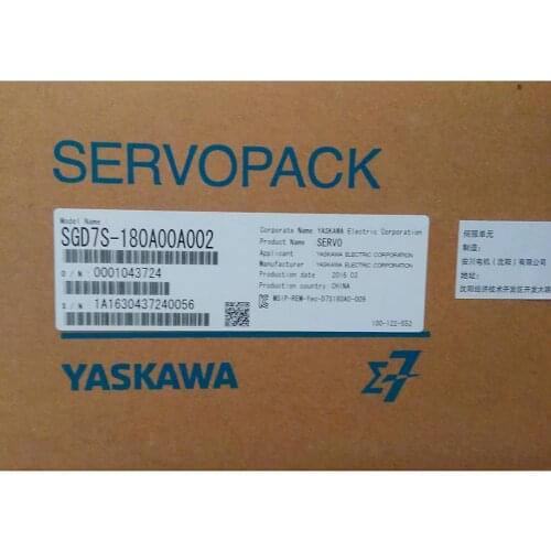 New servopack yaskawa electric SGD7S-180A00A002 SGD7S Series 1.8kw 3-phase servo drive