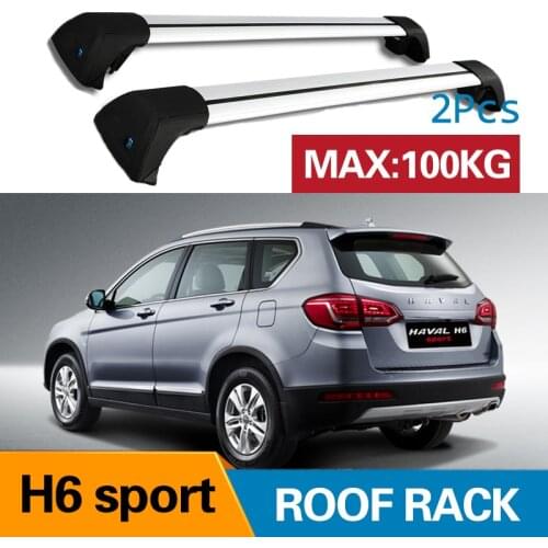 SHITURUI For HAVAL H6 sport 2015 2016 2017 2018 Serultra quiet truck roof bar car special aluminum alloy belt lock