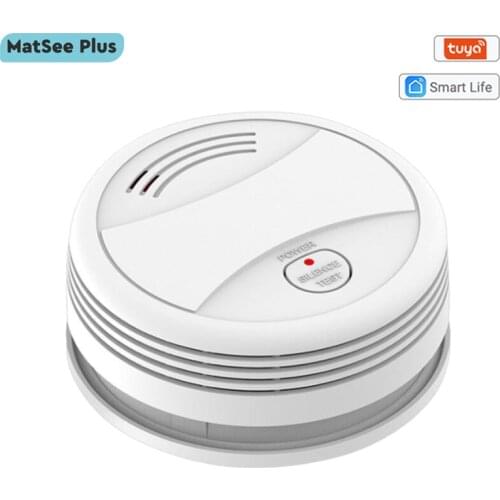 Tuya Smart WiFi Smoke Detector Sensor Alarm Fire Smoke Detector Protection Home Security Alarm Smart Life APP Remote Control