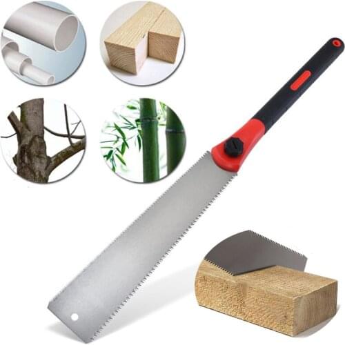 Japanese Double-edged Hand Saw 1 Piece 3 Side Tooth Woodworking See-saw Plastic Cutting For Tenon Wood Bamboo Hand Tool Set