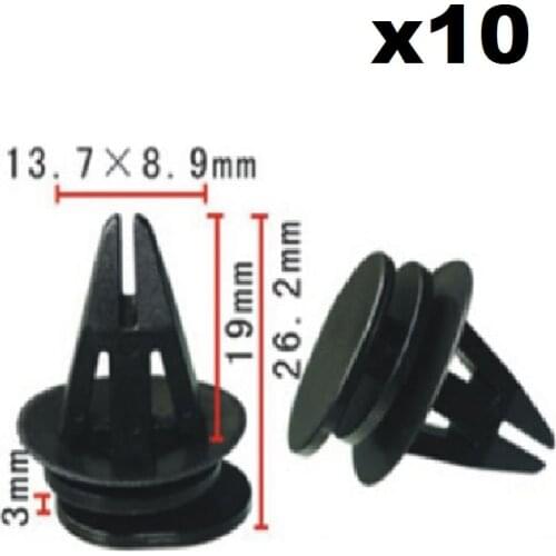 10X Side Skirts and Bumpers Clips for BMW Mini Cooper: 07131480419