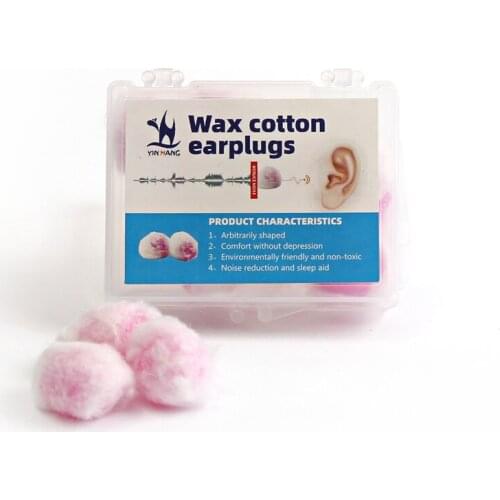 12PCS Waxed Cotton Anti-noise Earplugs Sleep Soundproof Noise Reduction Earplugs Quiet Protect Hearing Cotton Protection