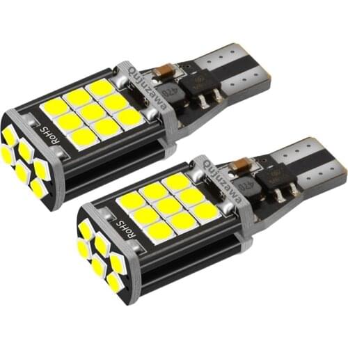 2PCS T15 W16W WY16W Super Bright LED Car Tail Brake Bulb Turn Signals Auto Reverse Lamp Daytime Running Light Red Yellow White