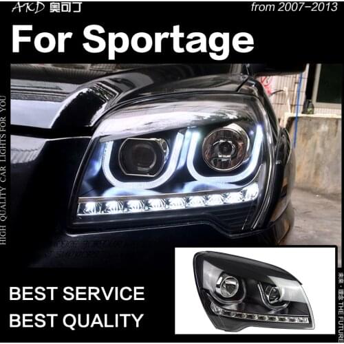 AKD Car Styling Head Lamp for Kia Sportage Headlights 2007-2013 Sportage LED Headlight LED DRL Hid Bi Xenon Auto Accessories