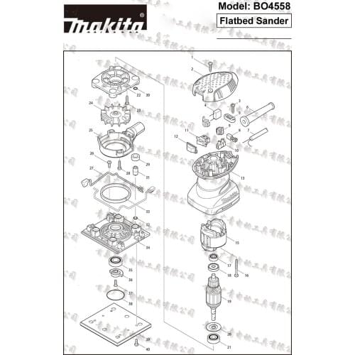 Japan BO4558 Woodworking sandpaper machine accessories parts stator switch Carbon brush Pad (sponge pad) Base