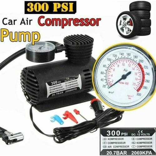 Car Auto 300PSI 12V Mini Air Compressor Car Electric 12V Air Mini Compressor Air C300 Inflator 300PSI Pump Tire E8E2