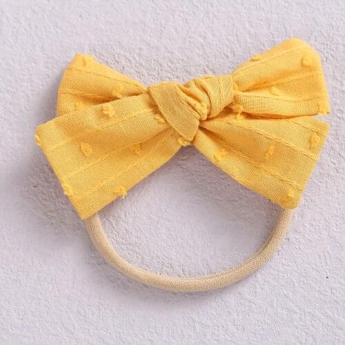 Baby Bows Headband Nylon Soft Girls Children Hair Accessories For Girls Knitted Headbands Infant Princess Elastic Hairbands Cute