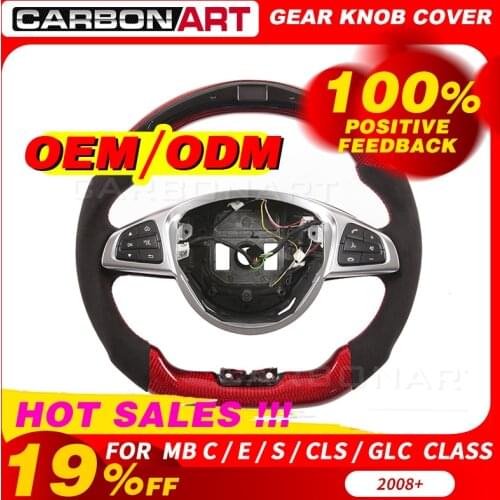 C class W205 car styling smart racing steering wheel for C E S CLS class W213 W218 W222 LED carbon fiber interior for GLC X253