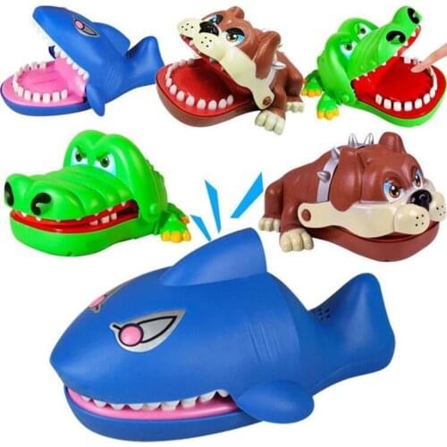 Mouth Dentist Bite Finger Toy Large Crocodile Pulling Teeth Bar Games Toys Kids Funny Toy For Children Gift Big shark fierce dog