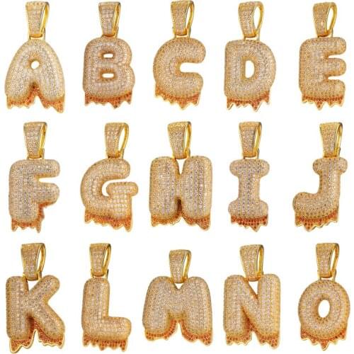 JUYA A-Z 26 Letter Charms For Necklaces Making Cubic Zirconia Necklace Pendant Handmade Jewelry Findings Accessories Supplies