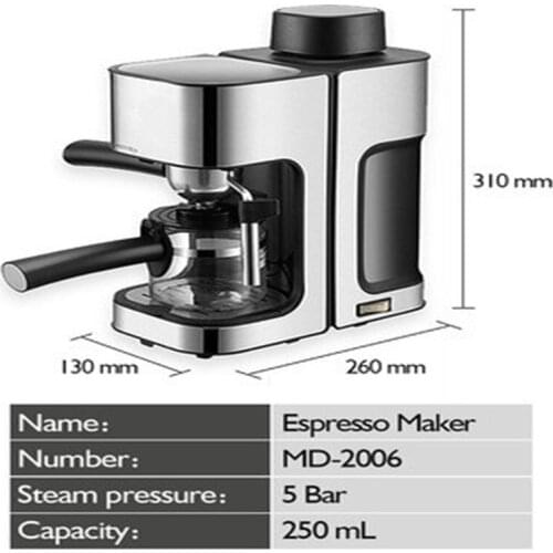 Expresso Coffee Machine Cappuccino Italian Latte Coffee Maker Steam Wand Hot Water Semi Automatic