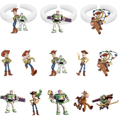 Disney Woody And Buzz Lightyear Model Ring Ring Woody Buzz Lightyear Egg Head Couple Shepherdess Resin Ring Lady Girl Jewelry