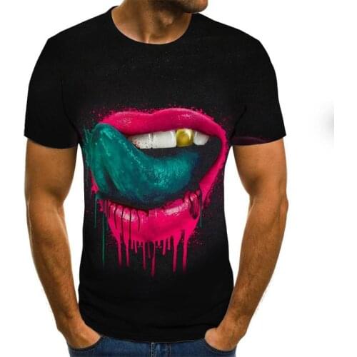 Men clothes 2020 Plus Size Cool T Shirt Summer stranger things Harajuku 3d print T-shirt Crew Neck Casual Tee Shirt