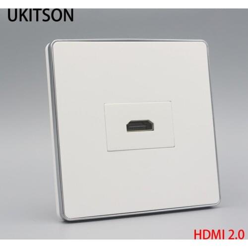 New HDMI 2.0 Wall Panel Backside Female To Female HDMI Plug Socket For 4K 3D
