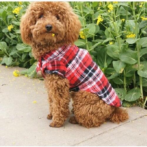 Dog Clothes For Pomeranians Plaid Shirt Pomeranian Dog Clothes Sphynx Clothes Spring Summer Stripe T-Shirts Clothing Dog Vest