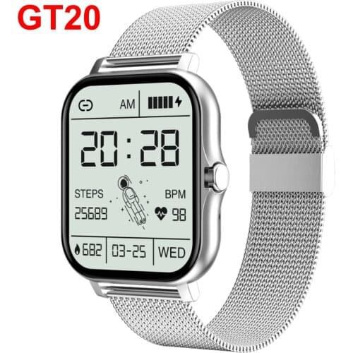 Original GT20 Bluetooth Call Music Smart Watch Fitness Tracker IP67 Waterproof Heart Rate Monitor Smartwatch Women Men PK P8 P12