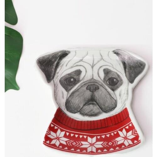 Jewelry Tray Shell Dog plate Lvoe Dish Retro Multicolor Mini Decoration Plate Wedding Props