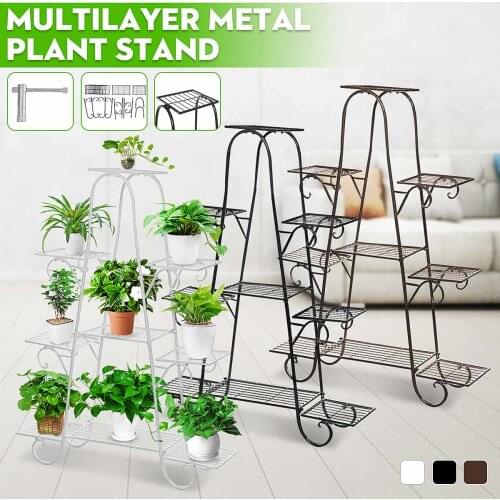 3-Tier 9 Pots Plant Flower Stand Shelf Balcony Yard Garden Flower Plant Stand Display Shelf Corner Stand Display Shelf Rack