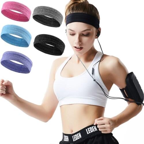 Sports headband men and women silicone forehead protection running basketball fitness headband Yoga hair band sweat absorption