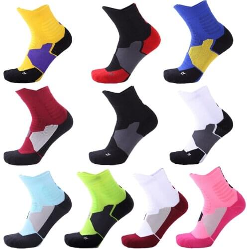 Sports Socks Men Professional Basketball Socks Thick Towel Bottom Crew Running Cycling Bike Hiking Skiing Quality Non-Slip Socks
