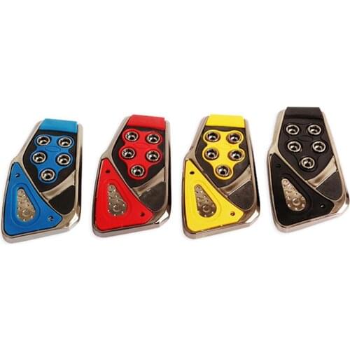 Universal 3Pcs/Set Aluminum Alloy Anti-slip Manual Car Accelerator Brake Clutch Pedal Footrest Plate Durable