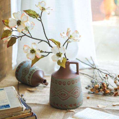 Living Room Vase Table Ornaments Plant Flower Arrangement Container Vintage Creative Decoracao Casa Home Decoration EF50FP