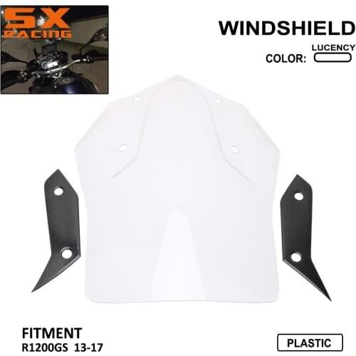 Motorcycle ABS Plastic Windscreen Windshield Deflector Protector Wind Screen For BMW R1200GS R 1200GS R1200 GS 2013-2017