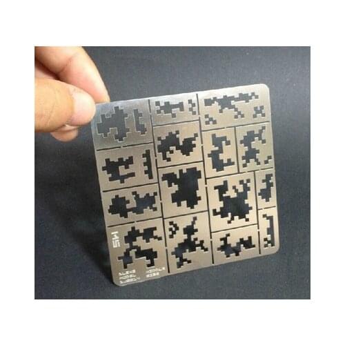 1pc 1:35 Military Model Digital Camouflage Stence Chariot Armor Design Leakage Spray Stencil Plates Model Tools AJ0014
