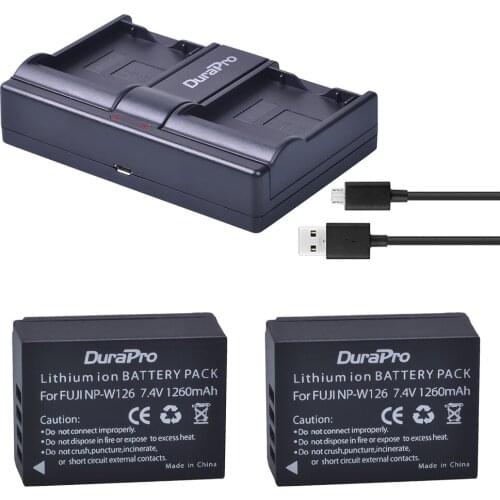1260mAh NP-W126 NP W126 NP-W126S W126S Battery + LED Dual Charger for Fuji X-Pro1 XPro1 X-T1 XT1,HS30EXR HS33EXR X PRO1