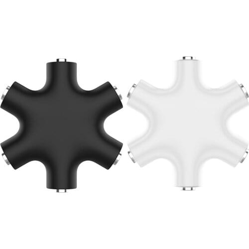 3.5mm Audio Aux Cable Splitter 1 Male to 5 Female Headphone Port 3.5 Jack Share Adapter for Tablet MP3 MP4 Smart Mobile Phone