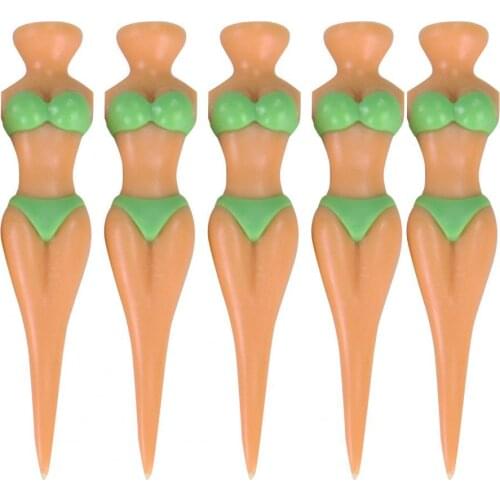 5Pcs Mini Sexy Bikini Lady Shape Golf Tee Ball Standing Holder for Outdoor Sport Mini Golf Tee Ball
